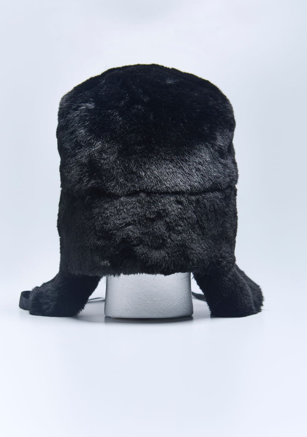 Product photo — Black Winter Fur Trapper Hat | Monarch Mode Central