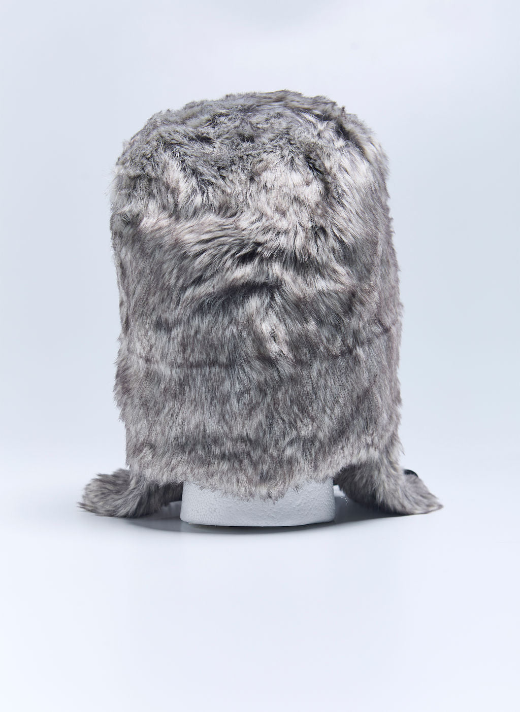 Product photo — Gray Winter Fur Trapper Hat | Monarch Mode Central